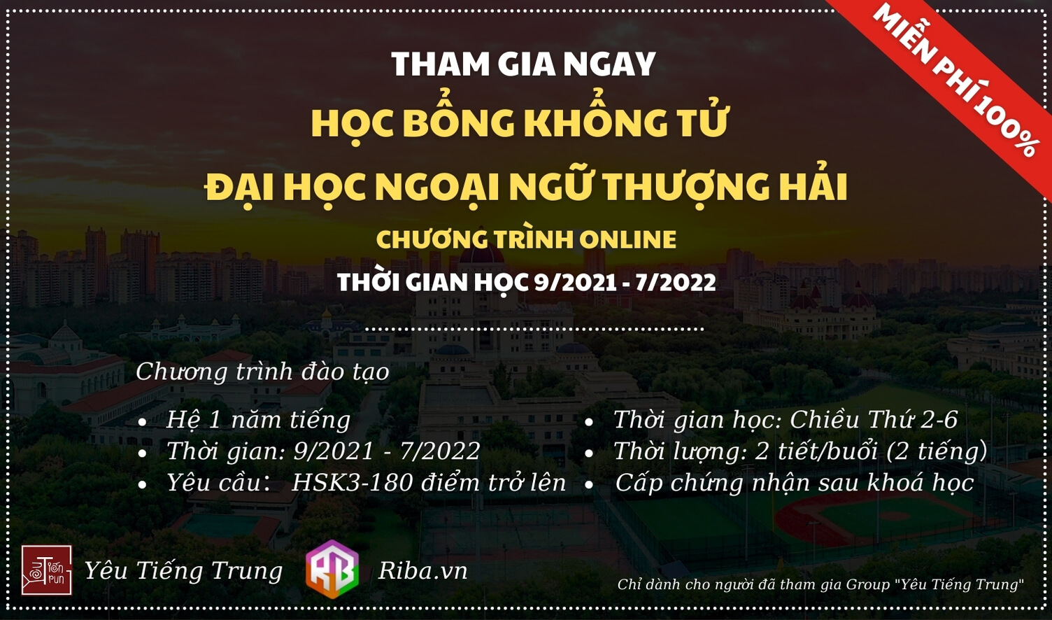 Hoc bong Khong Tu Dai hoc Ngoai ngu Thuong Hai 1