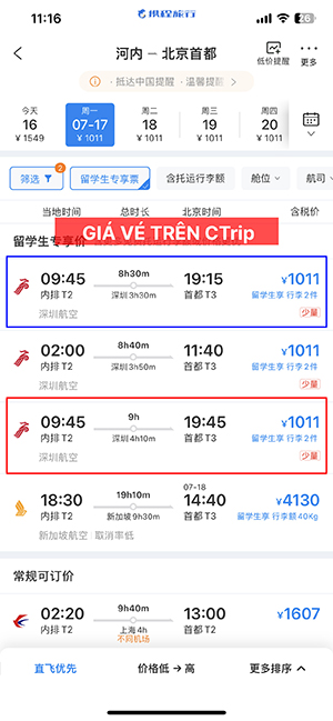 Hướng dẫn tự mua vé máy bay đi Trung Quốc - Riba.vn